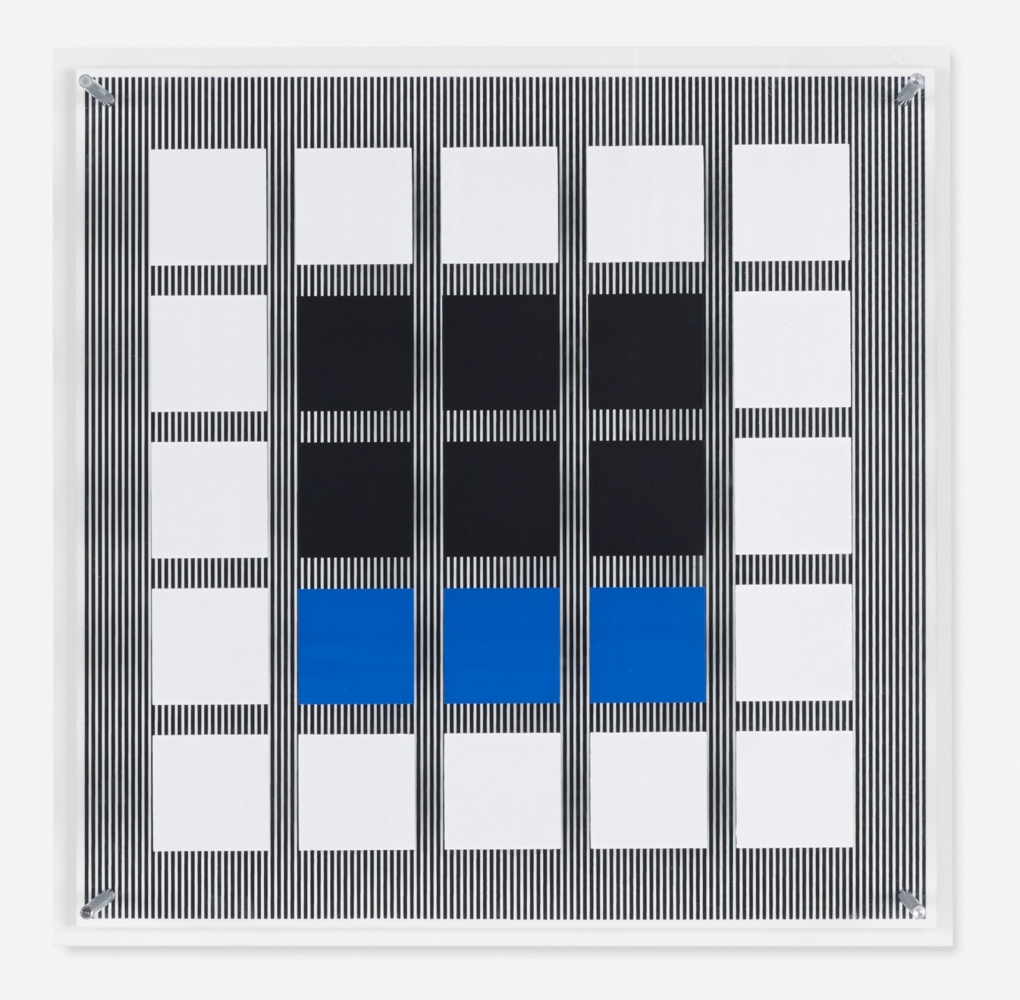 Jes&amp;uacute;s Rafael Soto

Cuadrados vibrantes (S&amp;eacute;rie SINTESIS), 1979

Plexiglass and metallic bars

39h x 39w x 12d cm
15 45/127h x 15 45/127w x 4 92/127d in

Edition EA