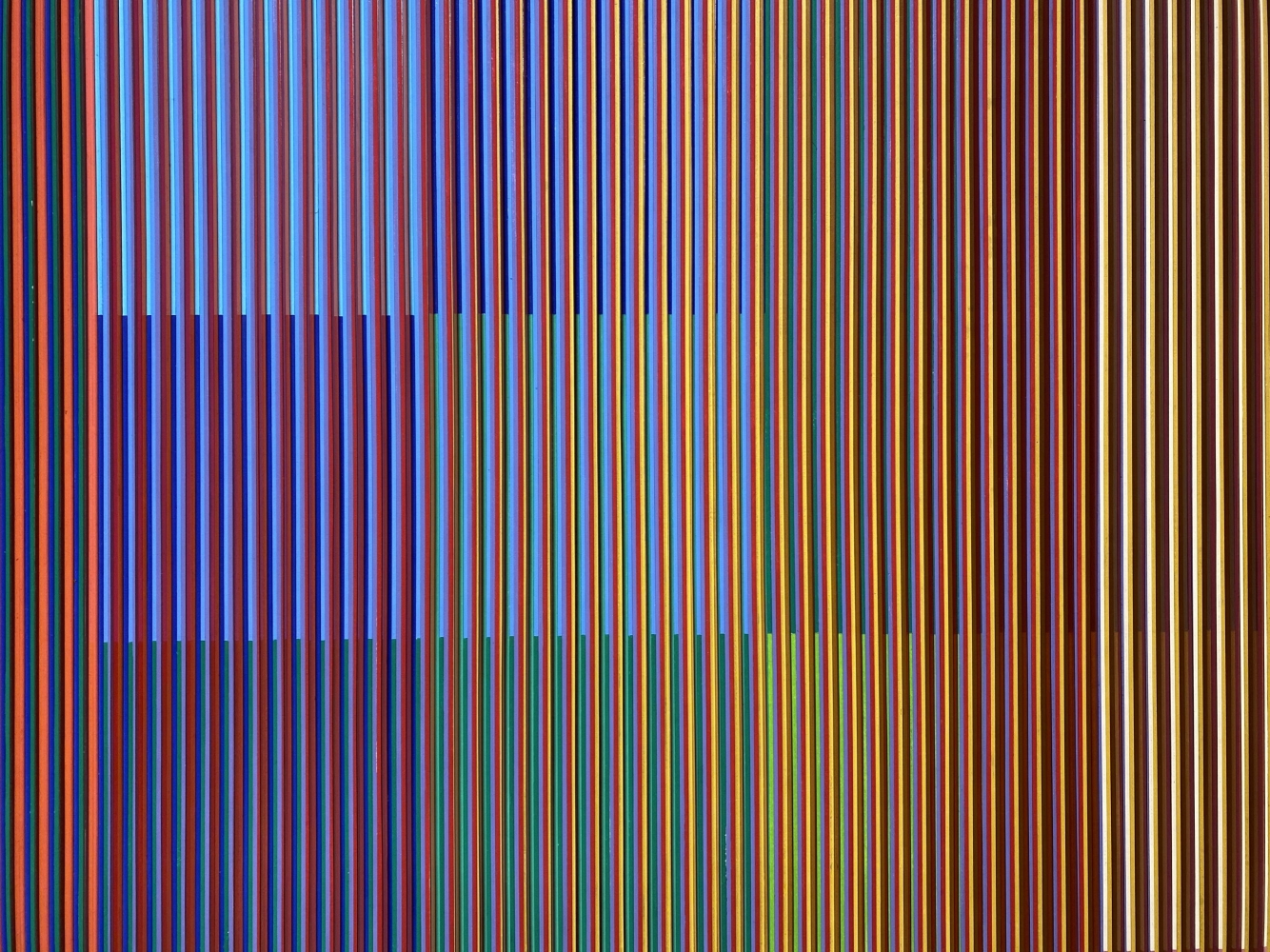 Carlos Cruz-Diez

Detail of&amp;nbsp;Physichromie 678, 1973

Acrylic paint on cardboard, PVC and wood, aluminum frame.
100h x 100w cm
39 47/127h x 39 47/127w in

Unique&amp;nbsp;