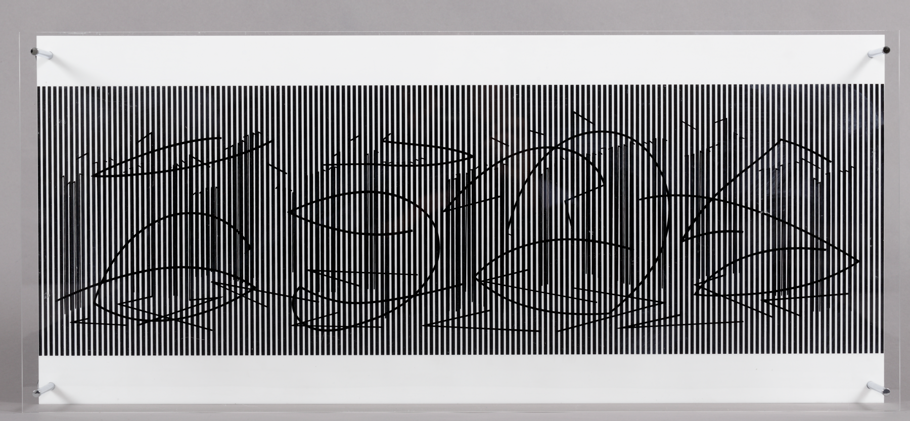 Jes&amp;uacute;s Rafael Soto

Escritura (S&amp;eacute;rie SINTESIS), 1978

Plexiglass&amp;nbsp;and metallic bars

30h x 70w x 8d cm
11 103/127h x 27 71/127w x 3 19/127d in

Edition 62/110